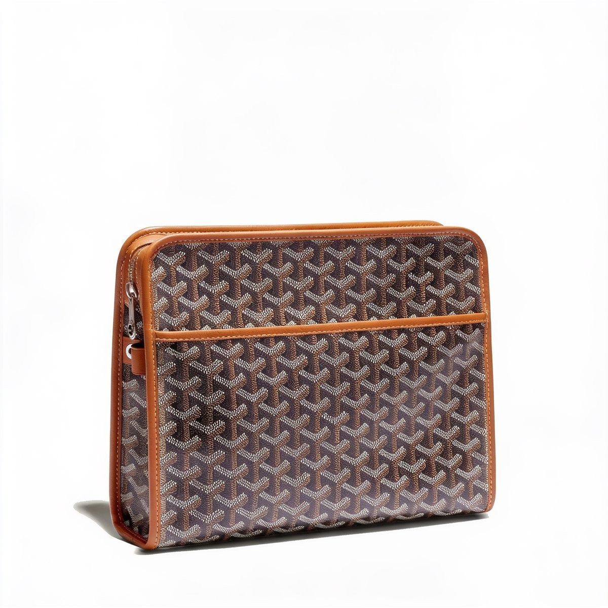 Canvas Toiletry Bag - Large - Black & Tan