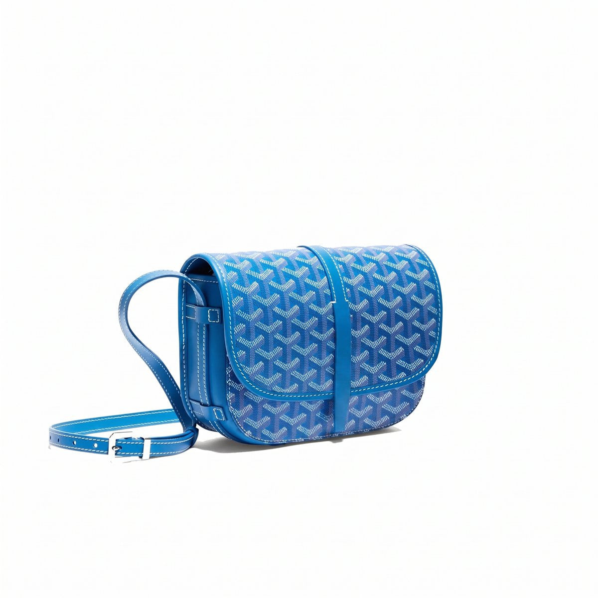 Canvas Crossbody Messenger - Small - Sky Blue