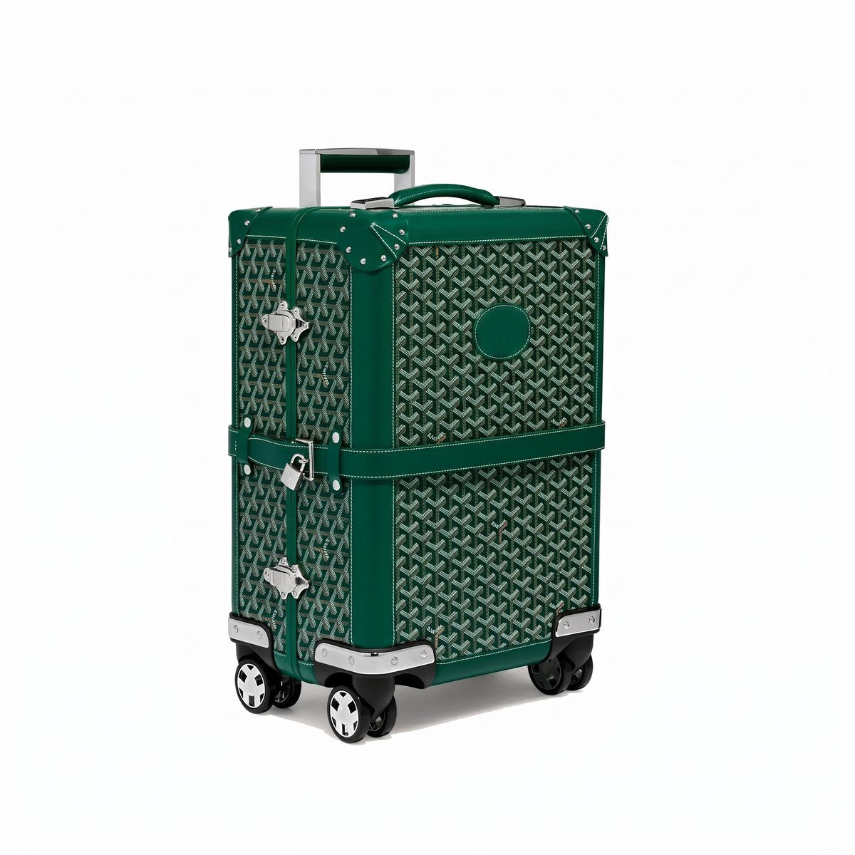 Canvas Rolling Trolley Suitcase - Cabin - Green