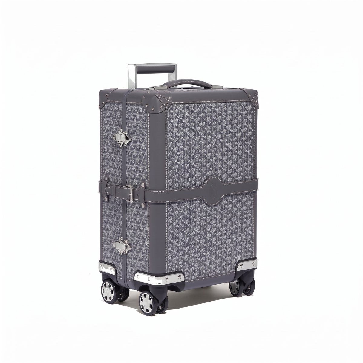 Canvas Rolling Trolley Suitcase - Cabin - Grey