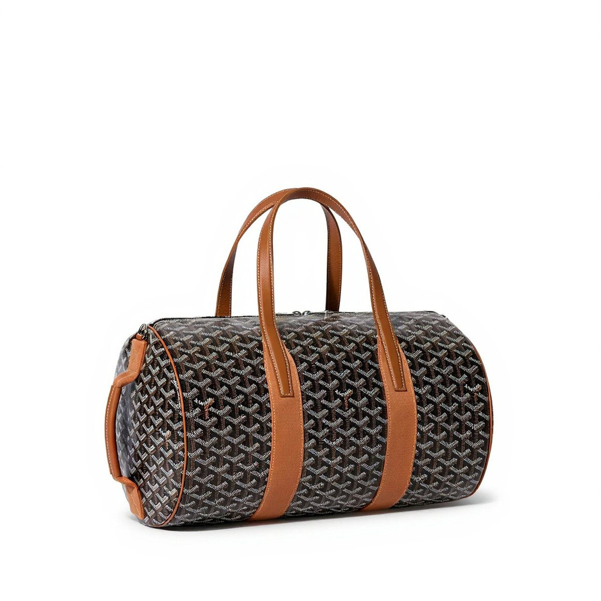 Canvas Sports Duffel Bag - Black & Tan