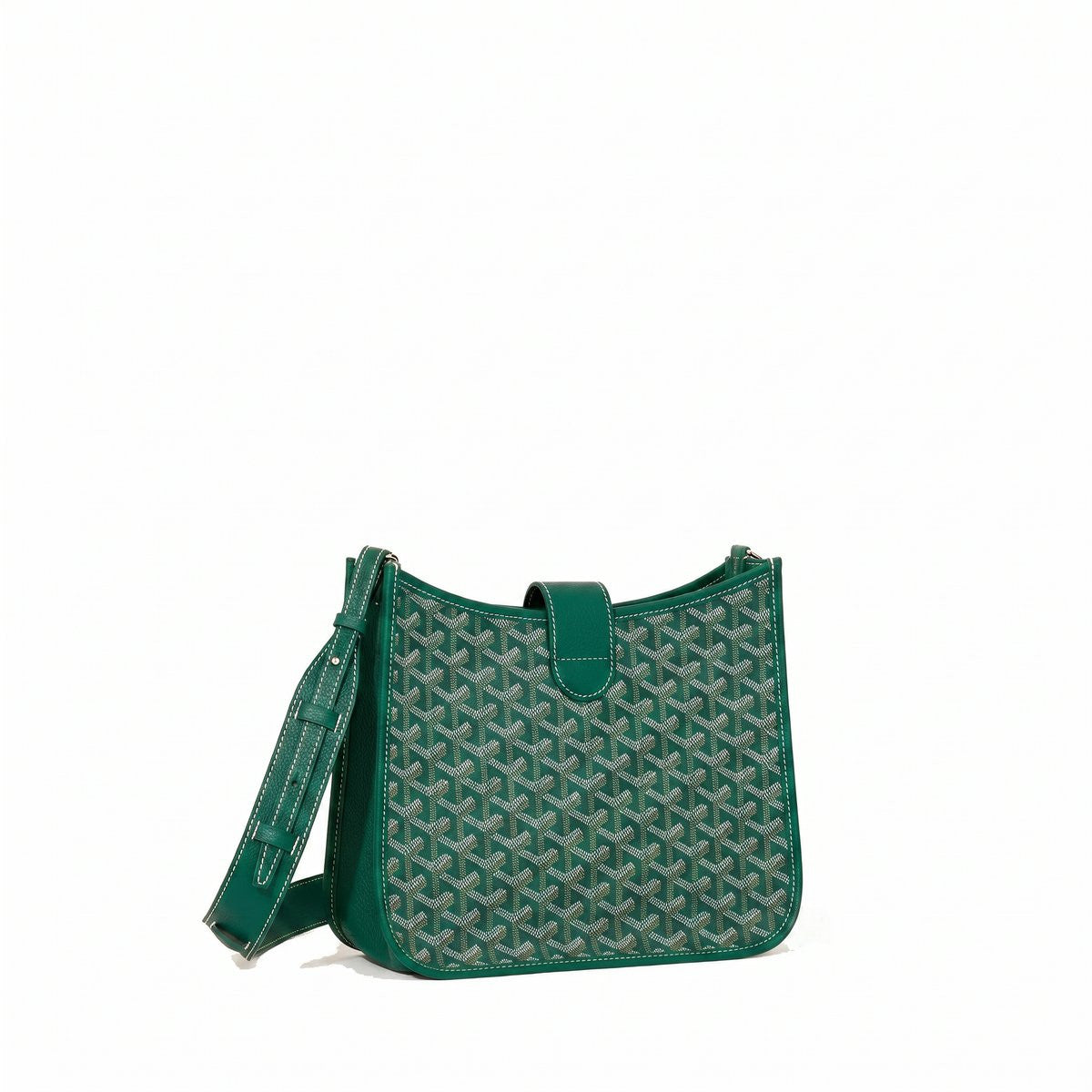 Canvas Flap Crossbody Bag - Green