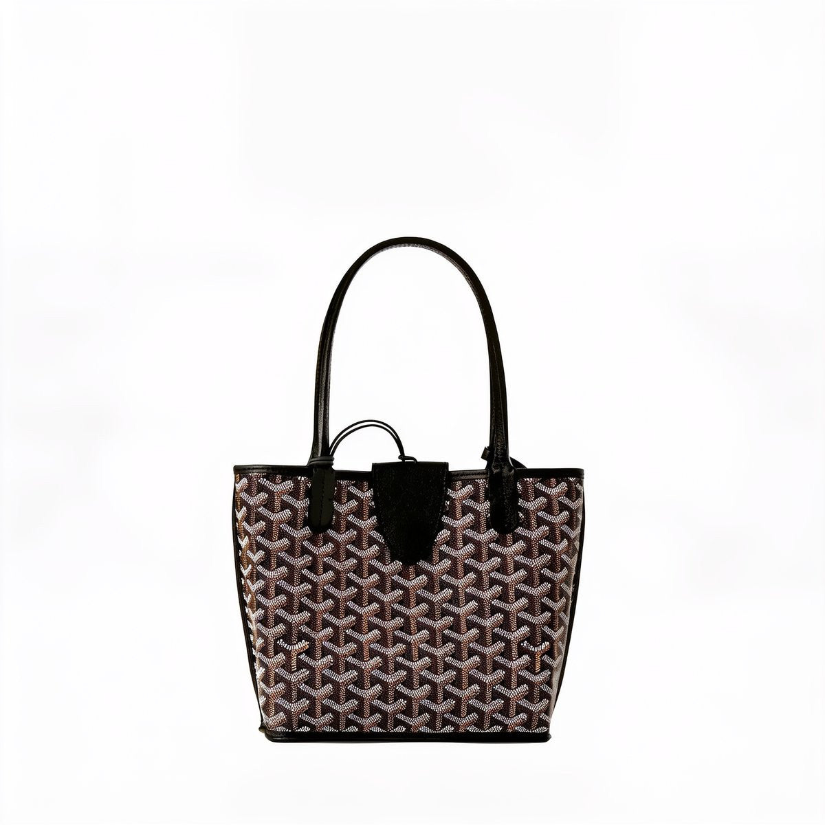 Reversible Leather Mini Tote - Black - 3