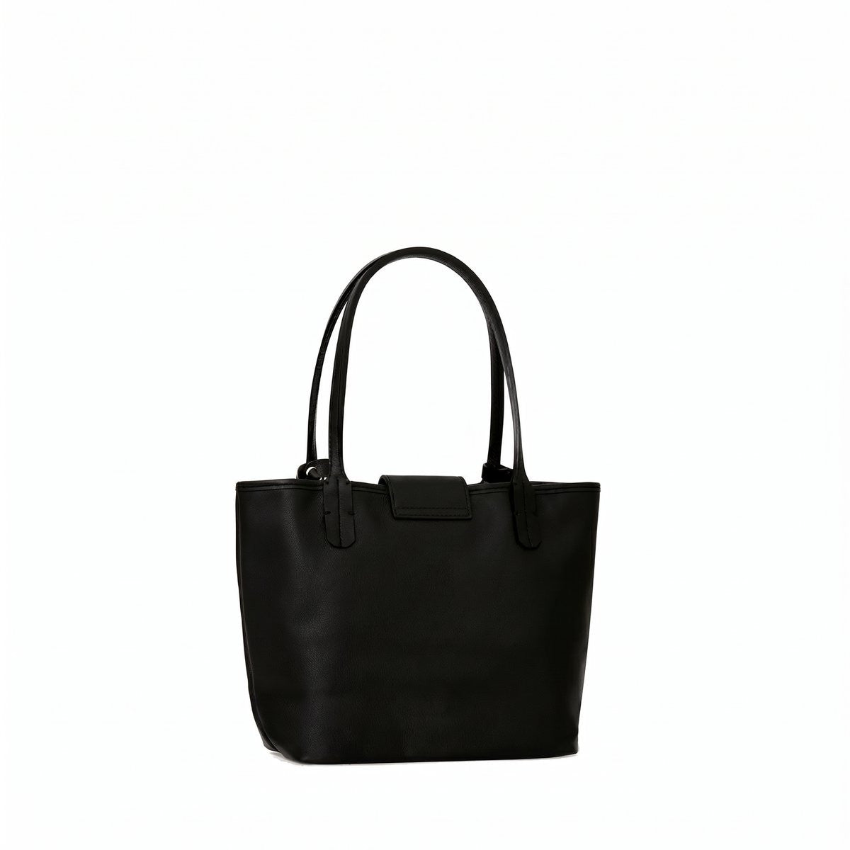 Reversible Leather Mini Tote - Black