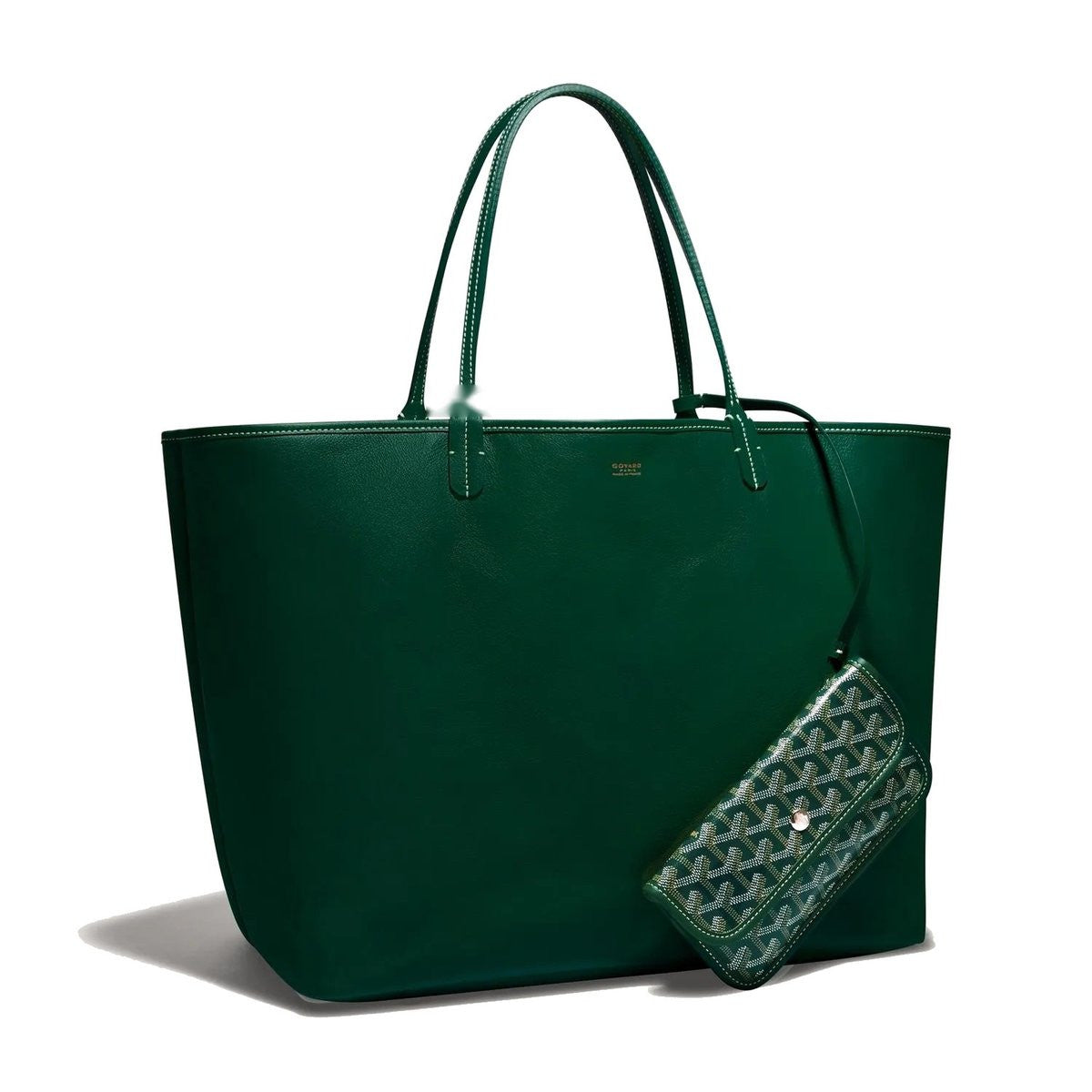 Reversible Leather Tote Bag - Large - Green