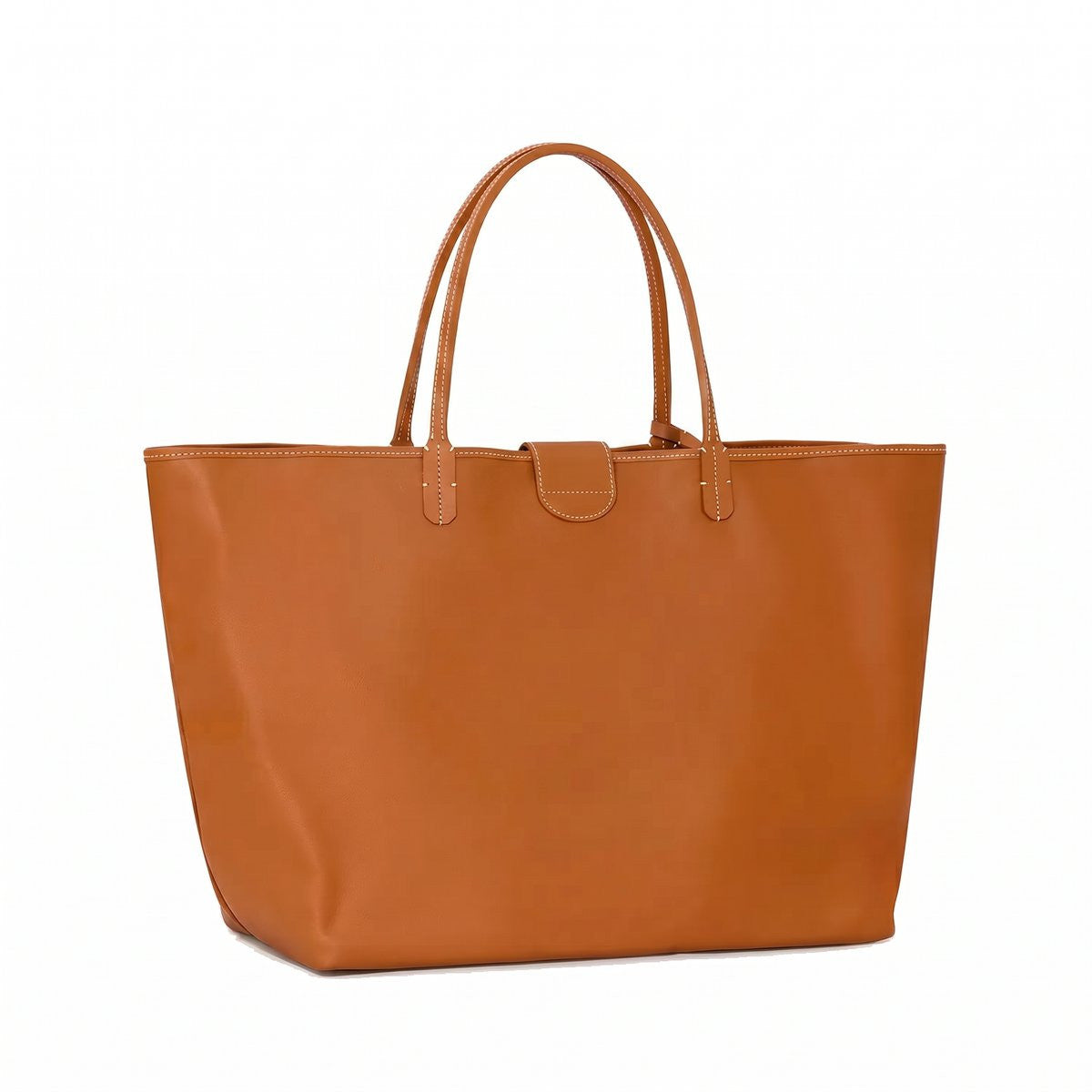 Reversible Leather Tote Bag - Large - Black & Tan