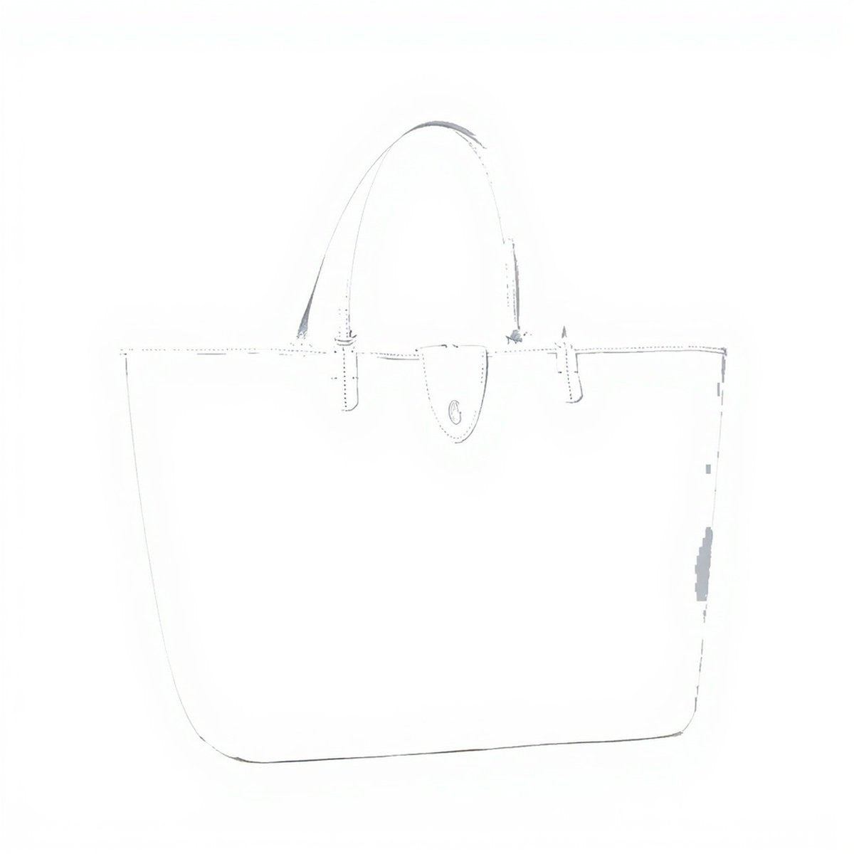 Reversible Leather Tote Bag - Large - White
