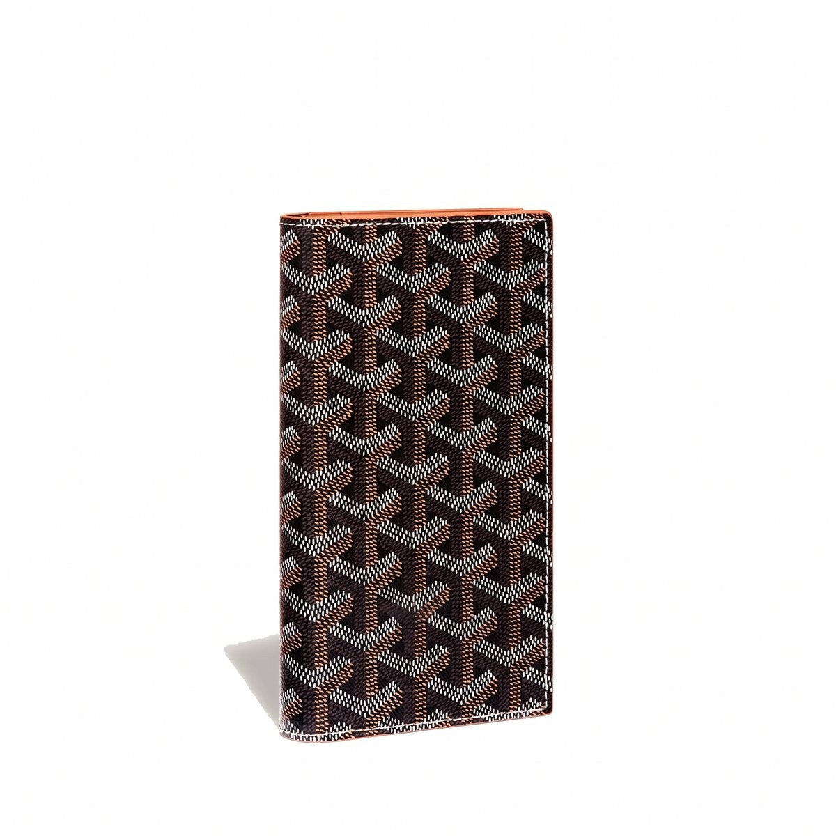 Long Snap Wallet with Card Slots - Black & Tan