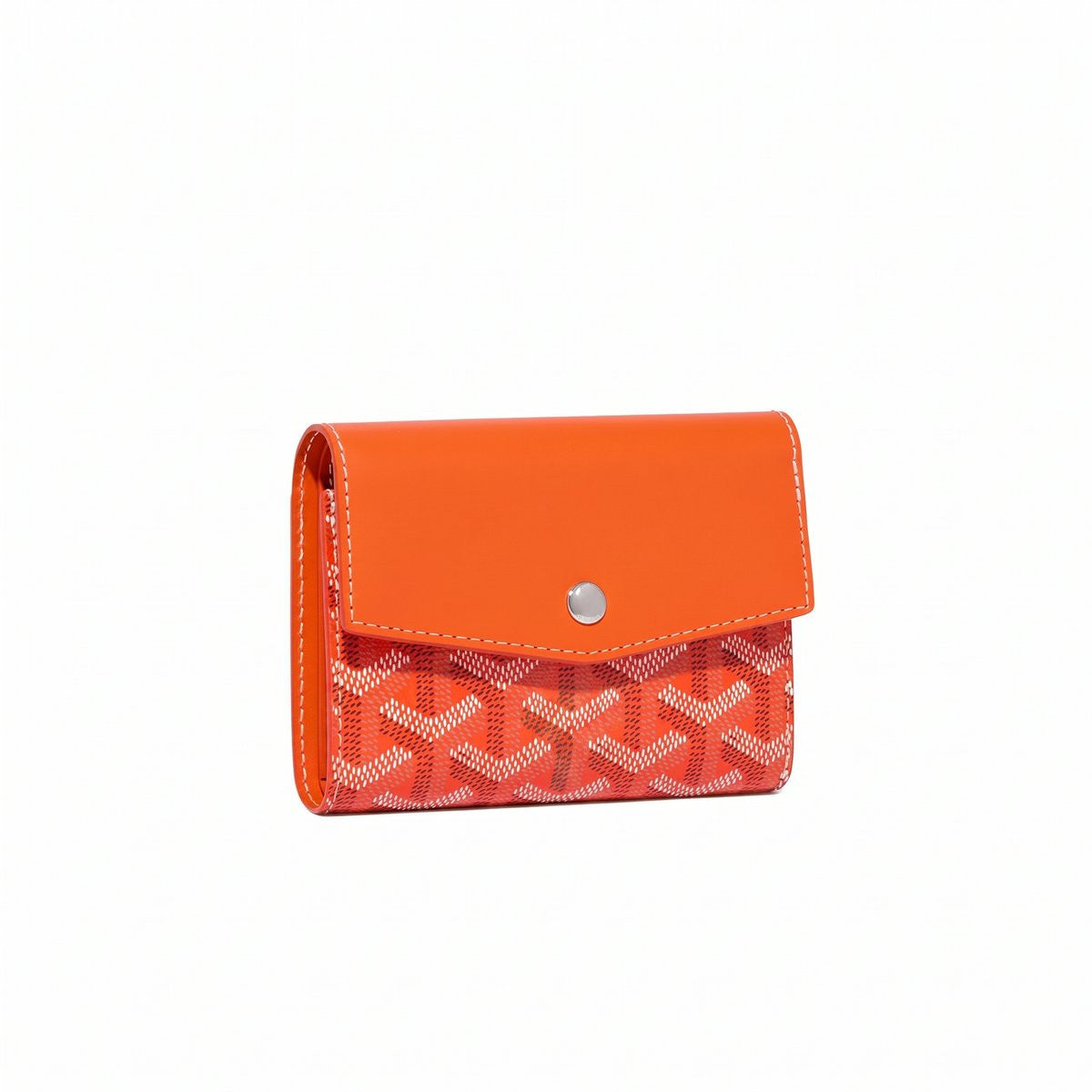 Compact Bi-Fold Wallet with Coin Pocket - Orange