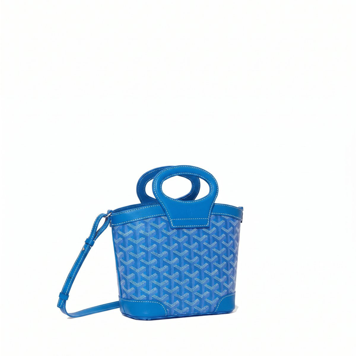Drawstring Mini Bucket Bag - Sky Blue