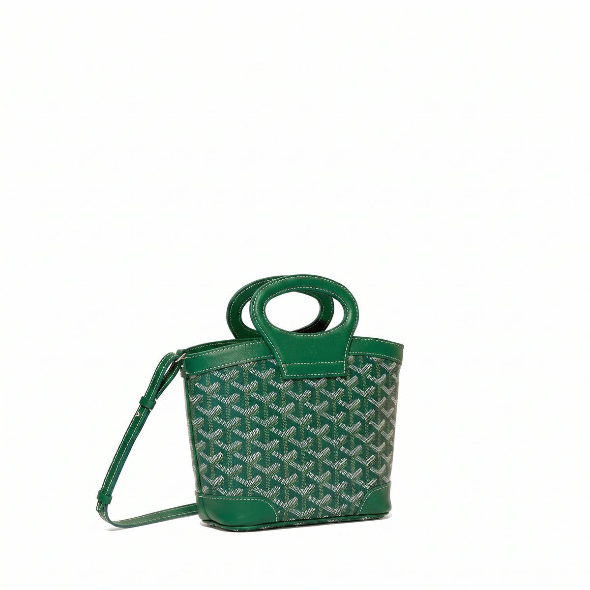 Drawstring Mini Bucket Bag - Green