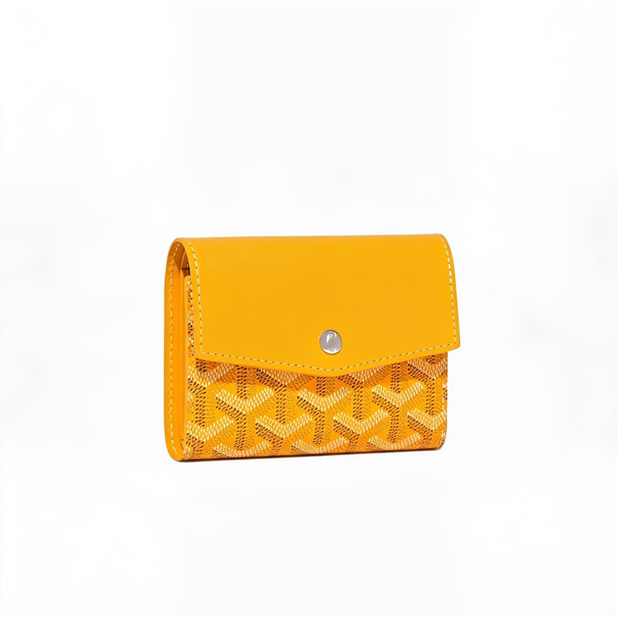 Compact Bi-Fold Wallet with Coin Pocket - Yellow