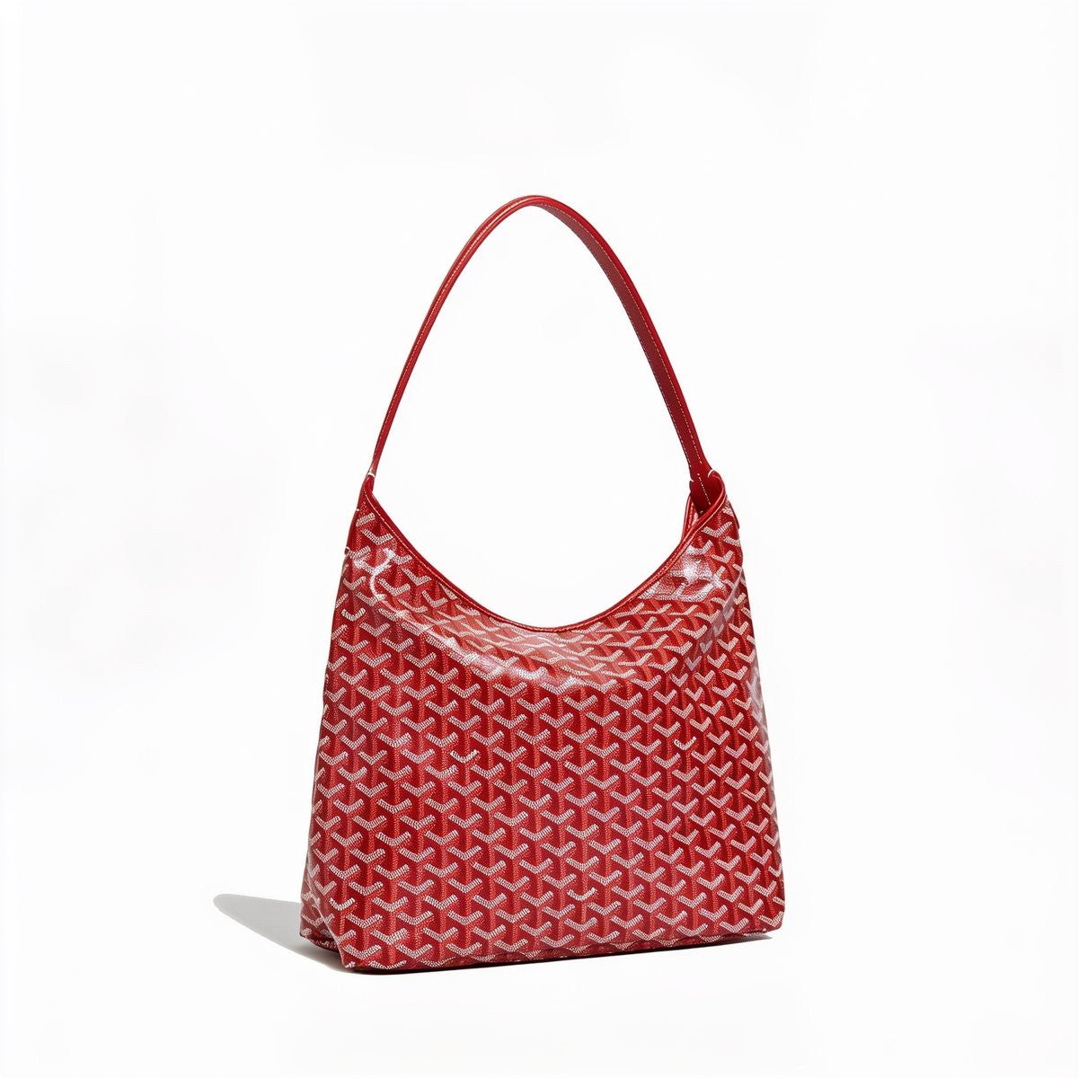 Slouchy Hobo Shoulder Bag - Red
