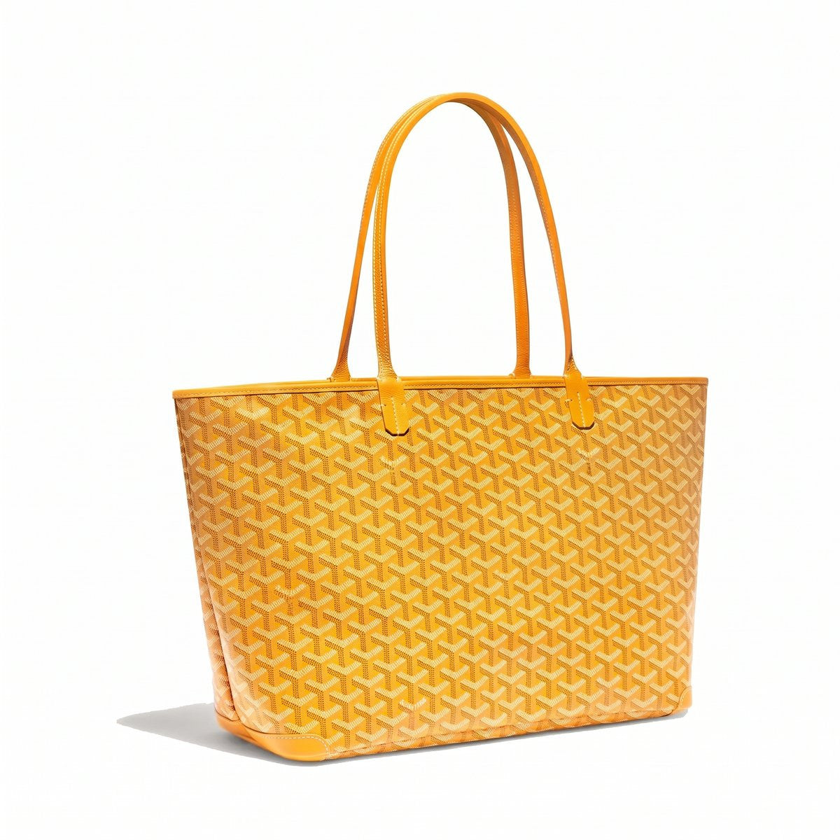 Zippered Canvas Tote - Medium - Yellow