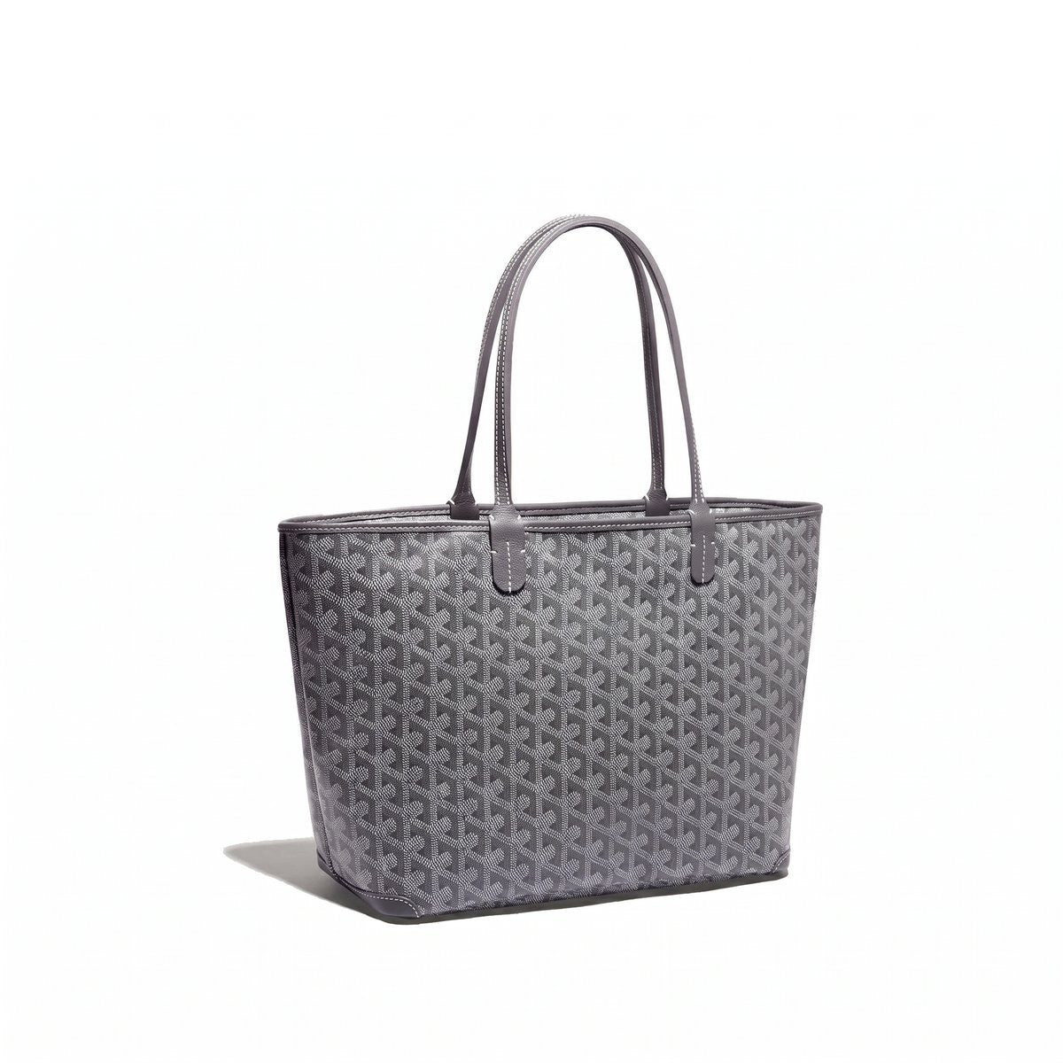 Zippered Canvas Tote - Small - Grey