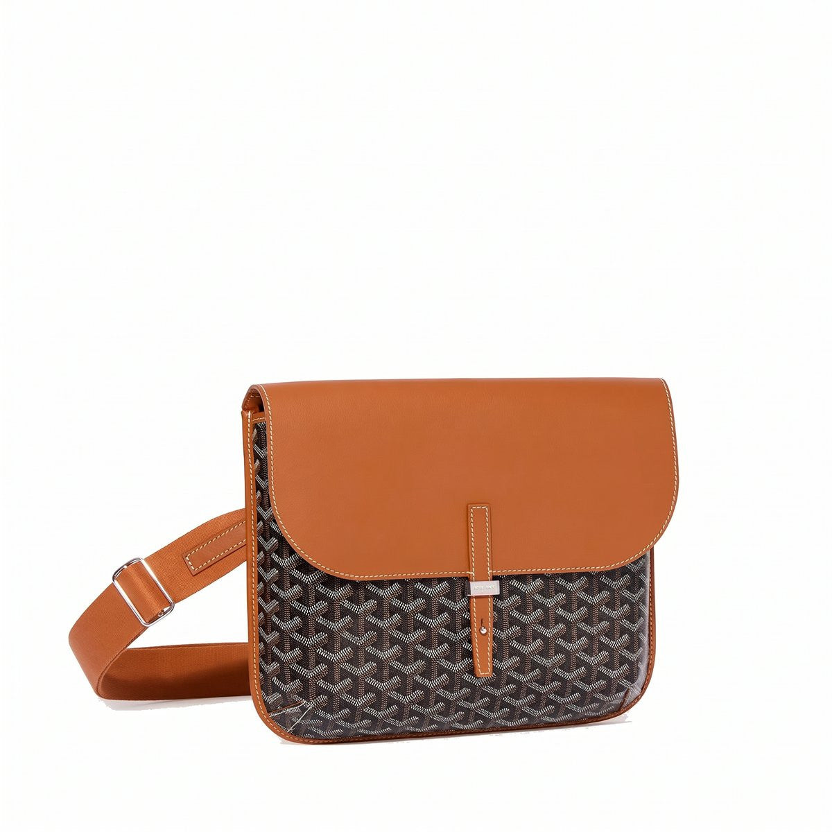 Sporty Messenger Crossbody - Medium - Black & Tan
