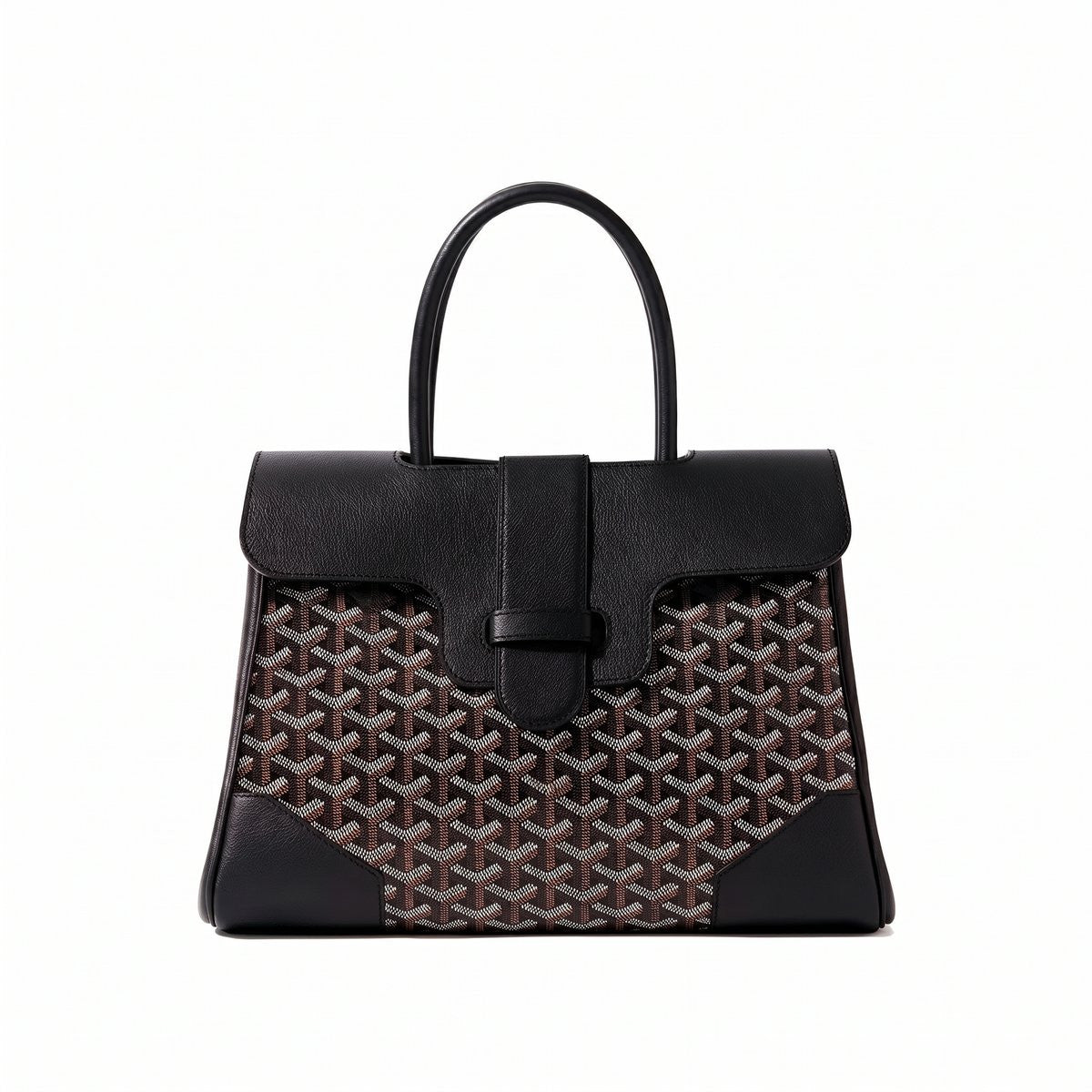 Structured Convertible Tote Bag - Black - 2