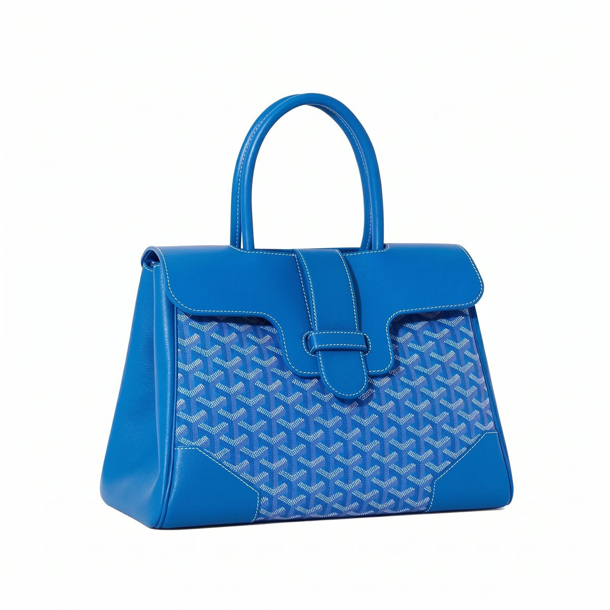 Structured Convertible Tote Bag - Sky Blue