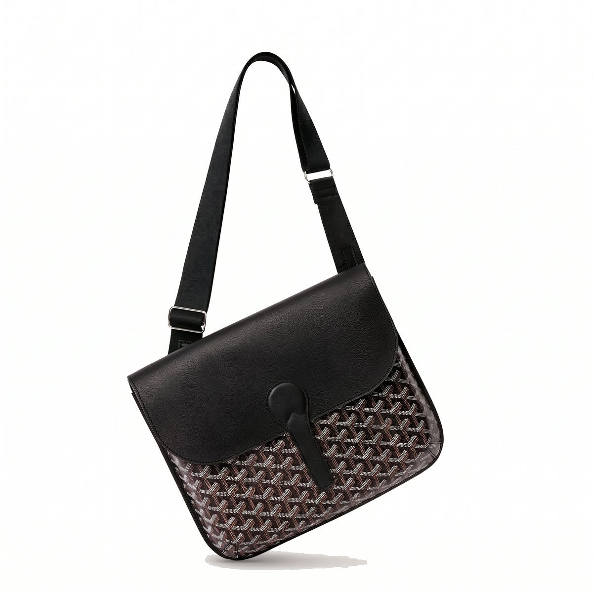 Sporty Messenger Crossbody - Medium - Black - 2