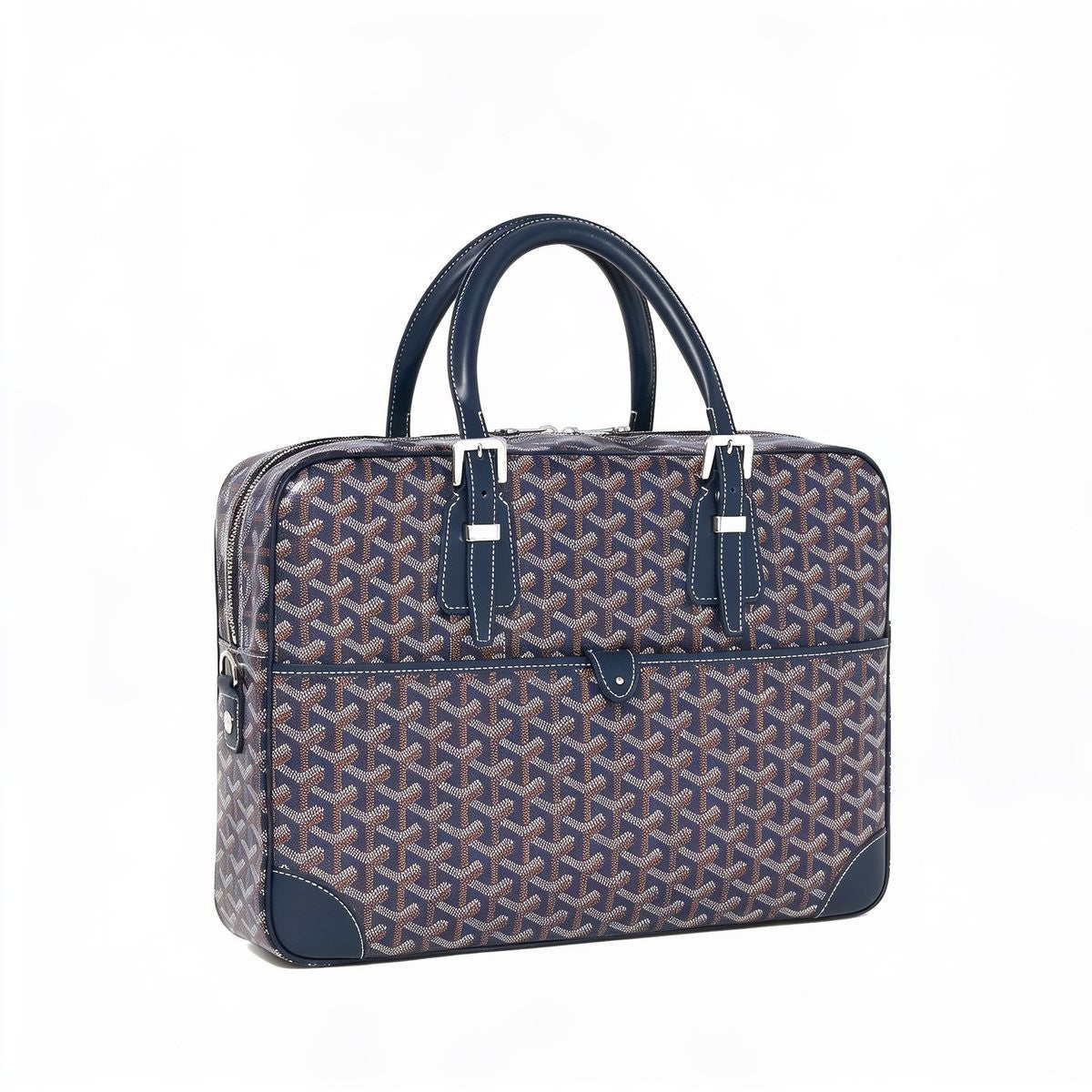 Structured Document Briefcase - Medium - Navy Blue