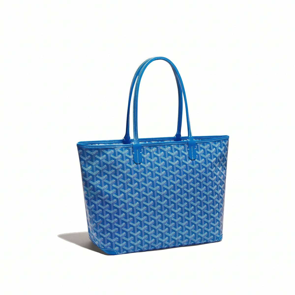 Zippered Canvas Tote - Small - Sky Blue