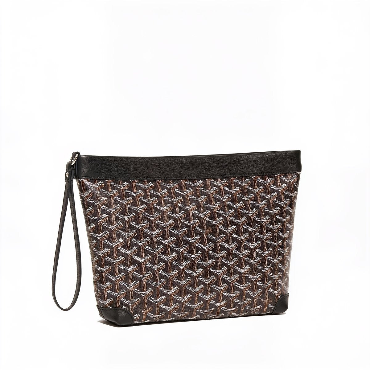 Compact Leather Everyday Pouch - Black