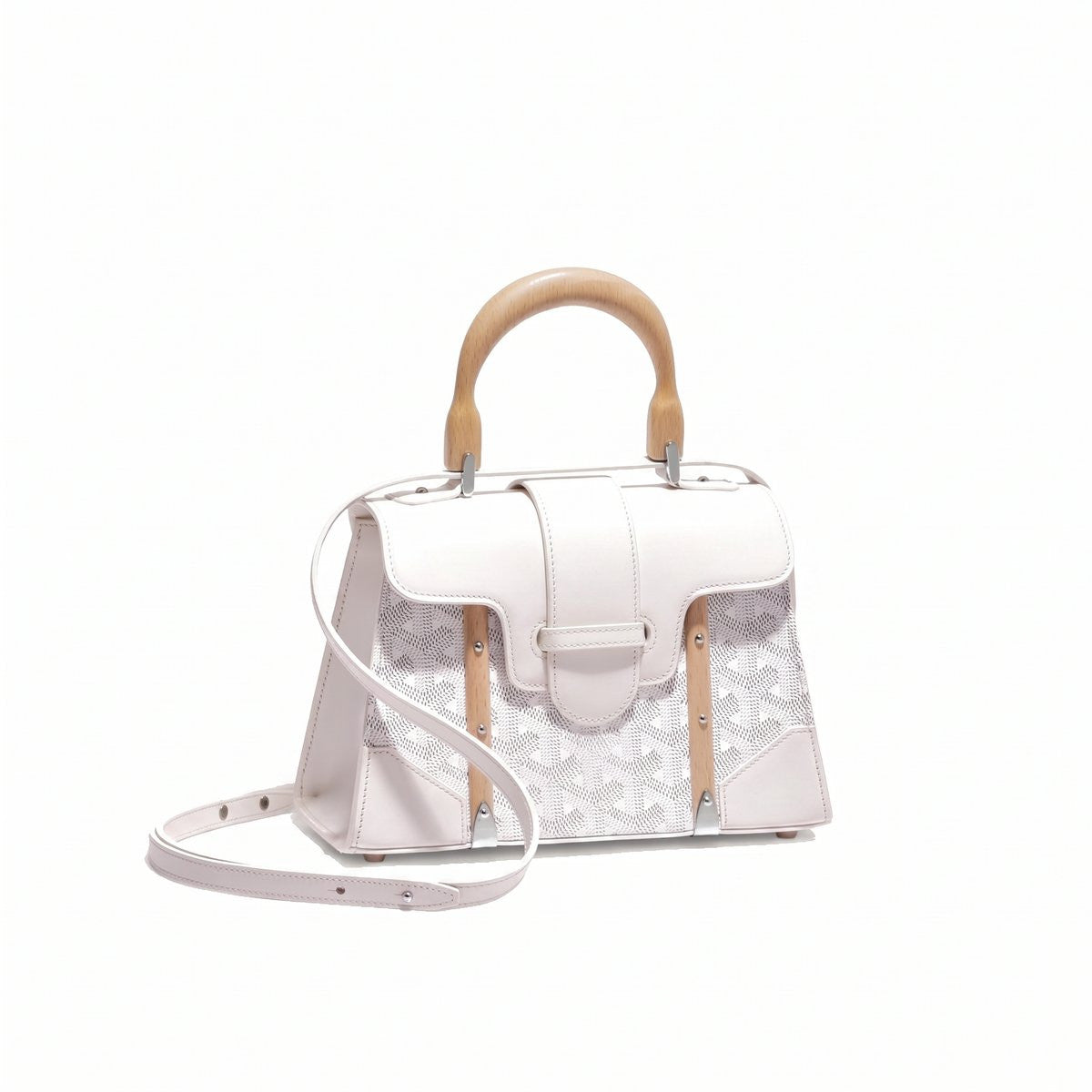 Structured Mini Top-Handle Bag - White