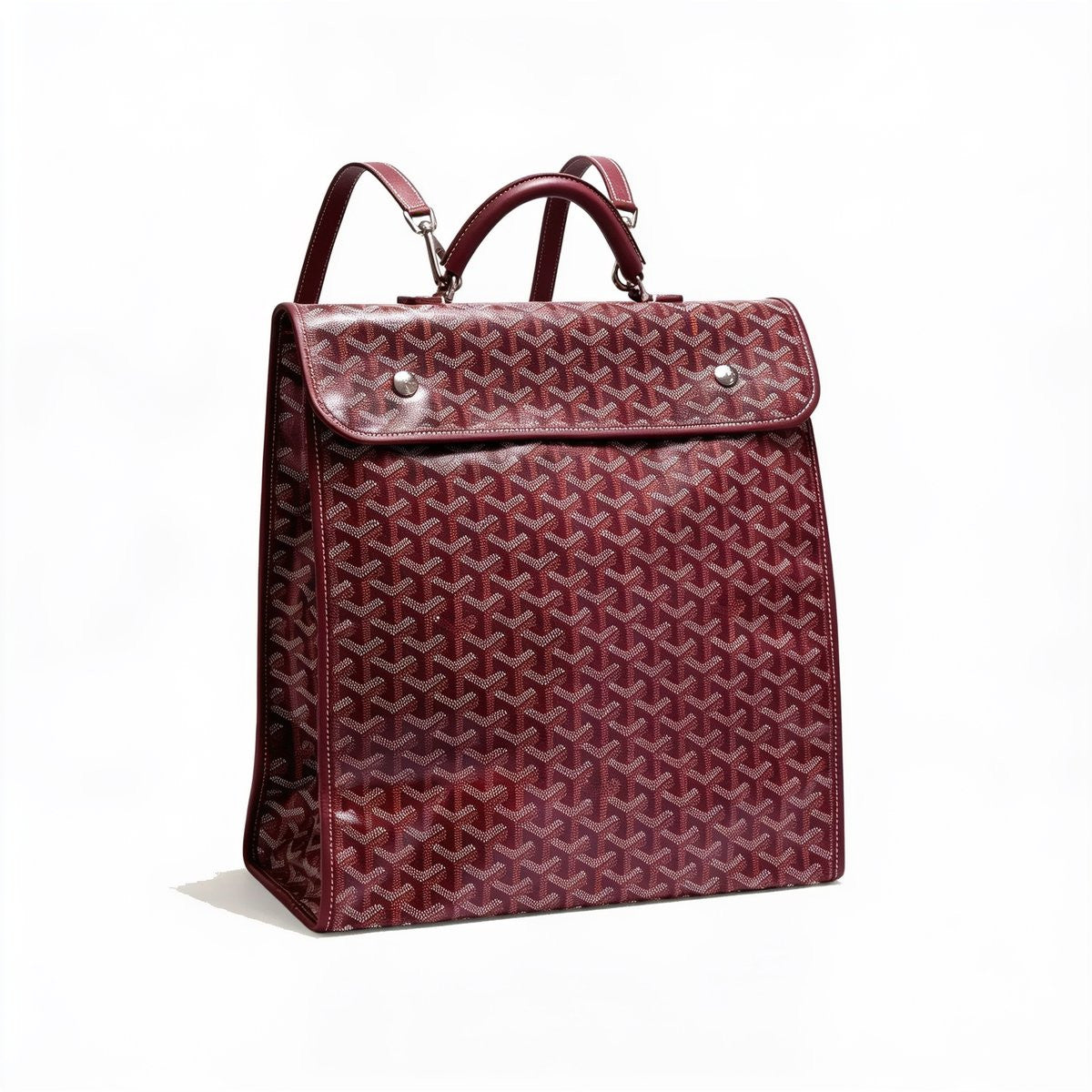Travel Canvas Backpack - Burgundy