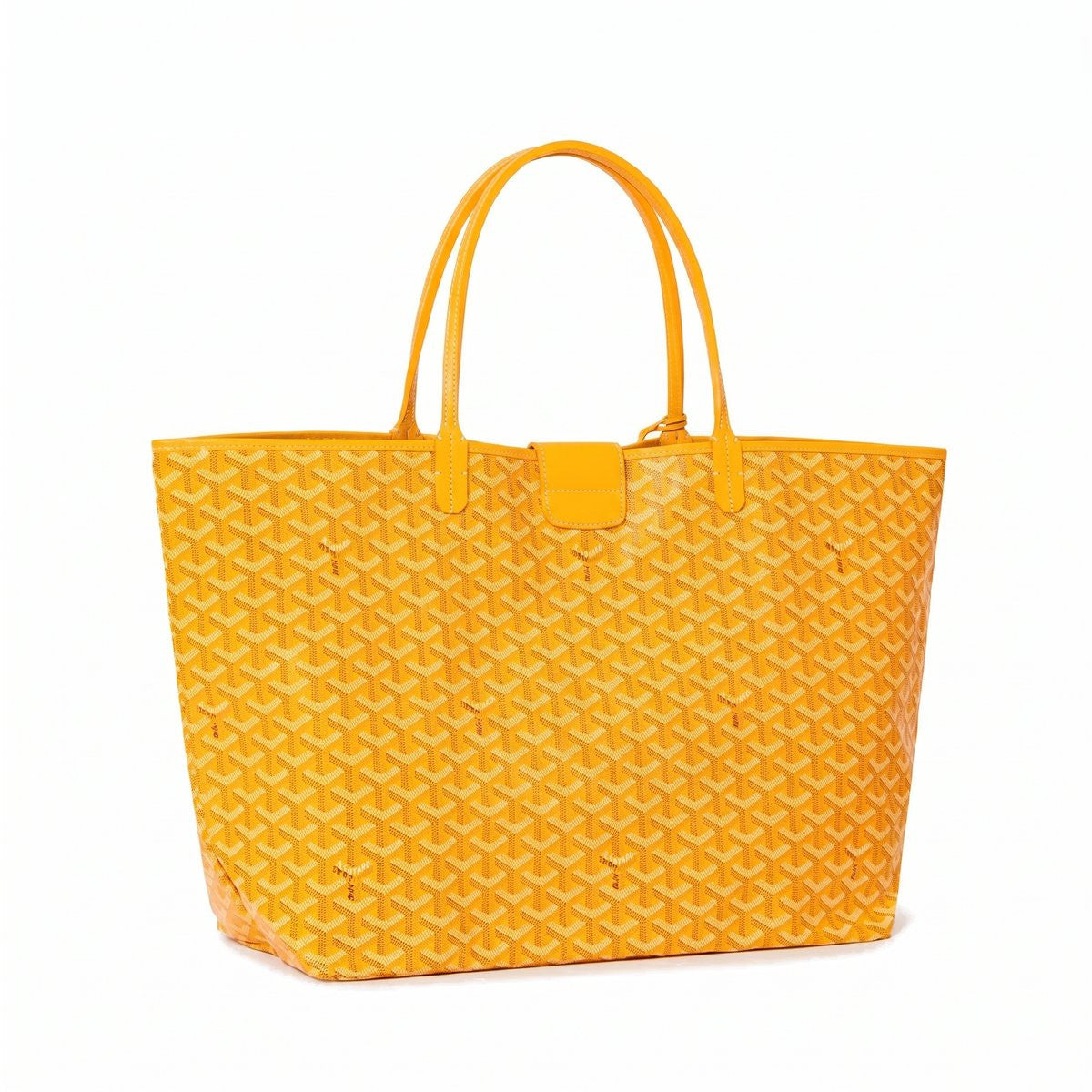 Personalized Initials Canvas Tote - Large - Yellow