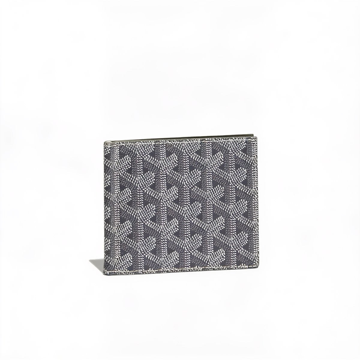 Leather Money Clip Card Holder - Grey