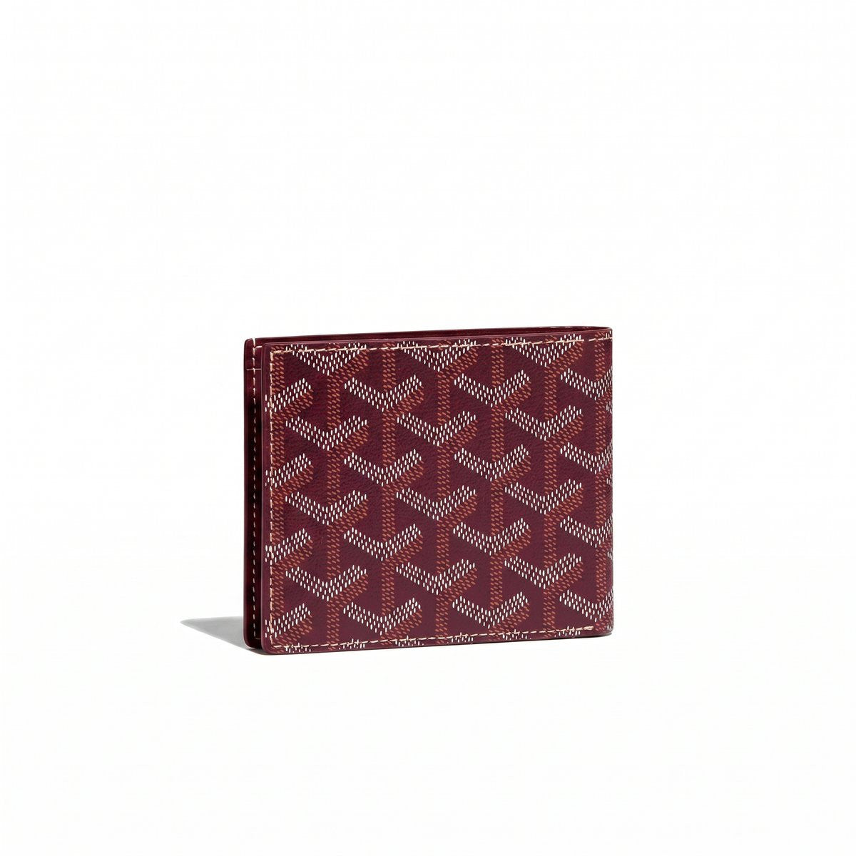 Leather Money Clip Card Holder - Burgundy