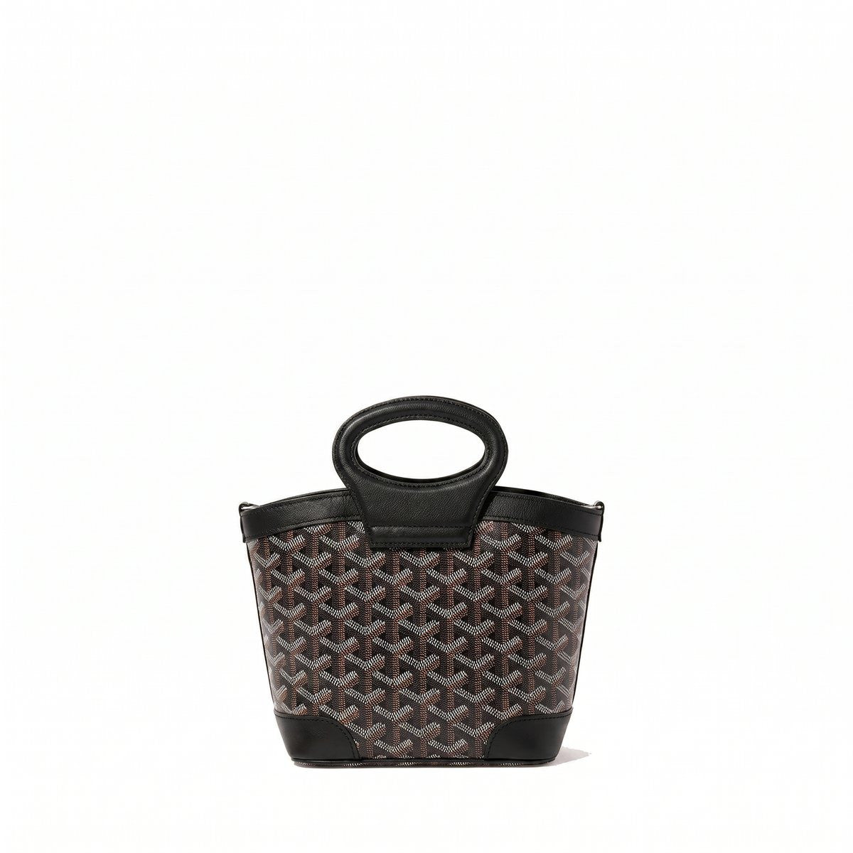 Drawstring Mini Bucket Bag - Black - 2