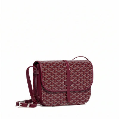Canvas Crossbody Messenger - Medium - Burgundy