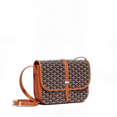 Canvas Crossbody Messenger - Medium - Black & Tan