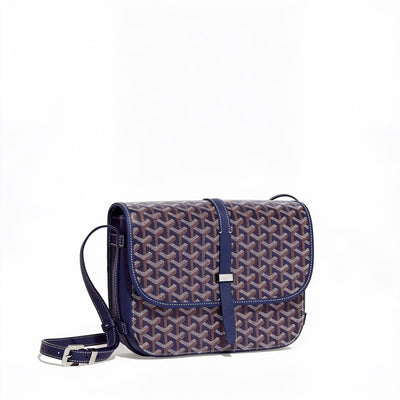 Canvas Crossbody Messenger - Medium - Navy Blue