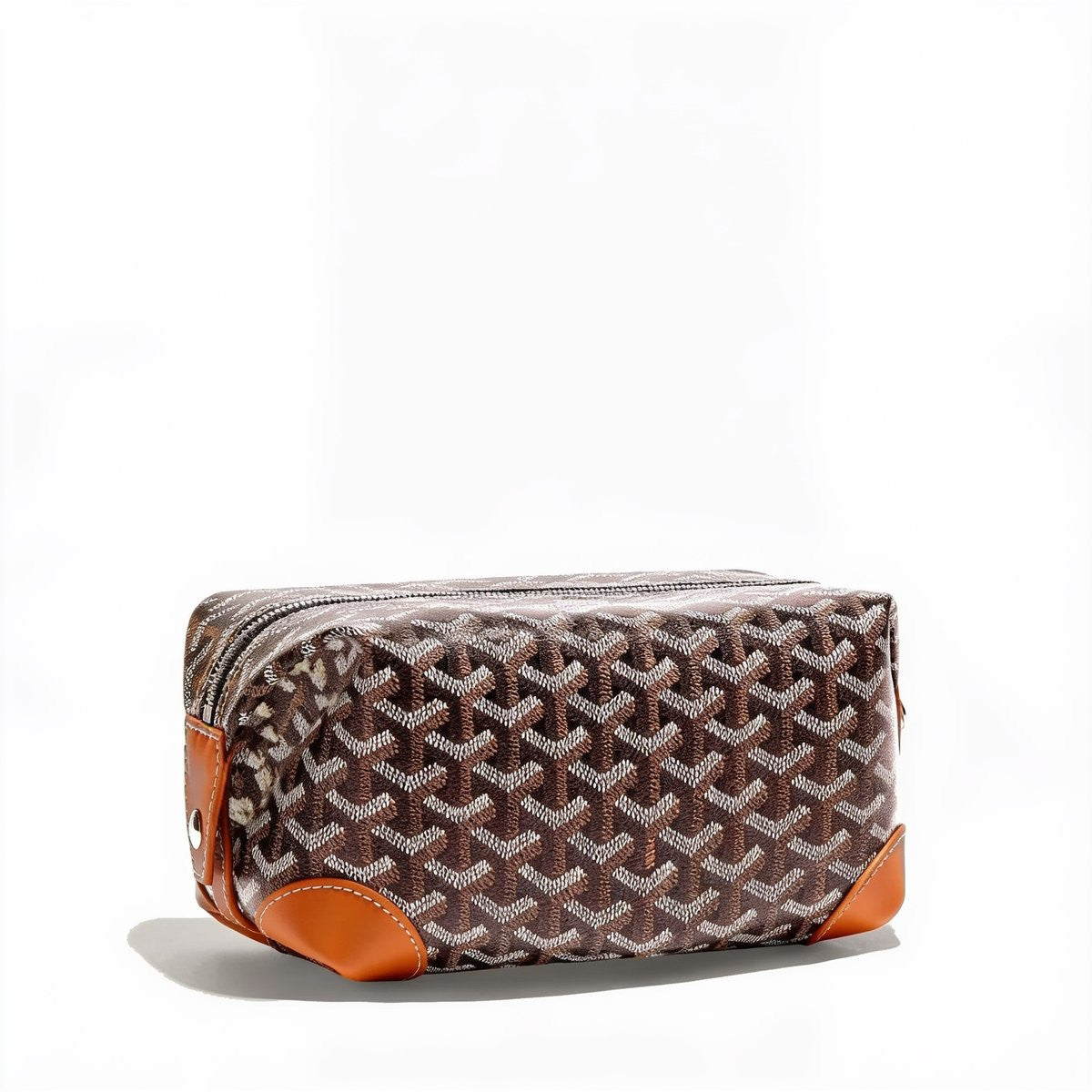 Canvas Bowling Toiletry Bag - Black & Tan