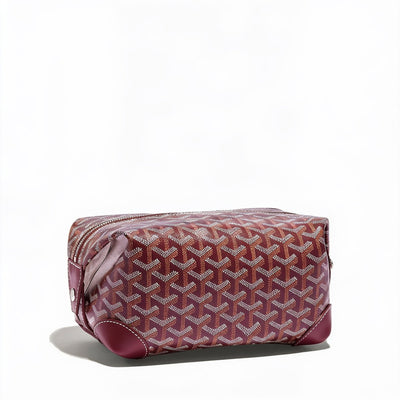 Canvas Bowling Toiletry Bag - Burgundy