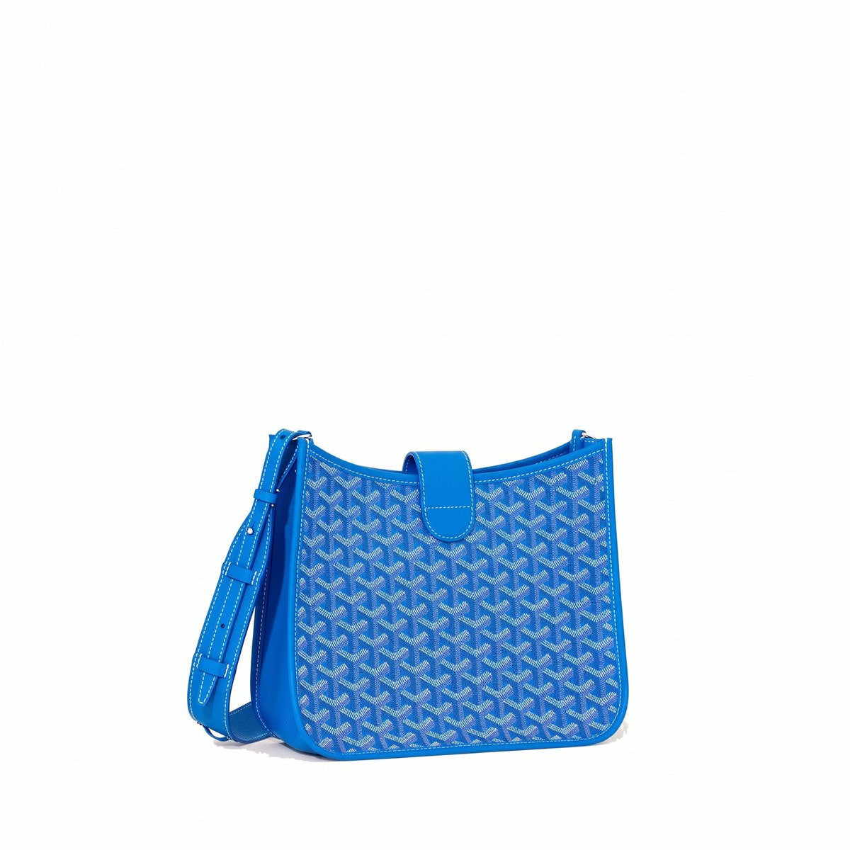Canvas Flap Crossbody Bag - Sky Blue