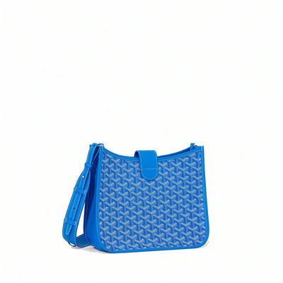 Canvas Flap Crossbody Bag - Sky Blue
