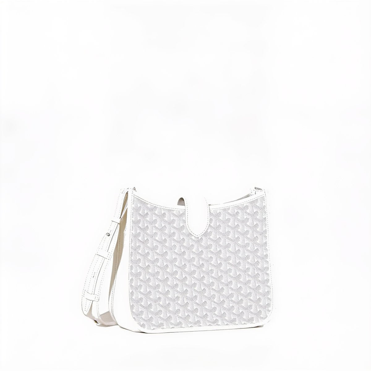 Canvas Flap Crossbody Bag - White