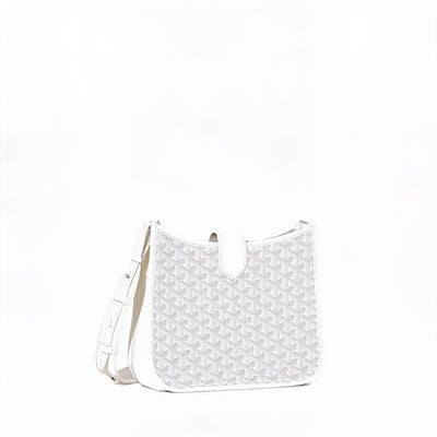 Canvas Flap Crossbody Bag - White