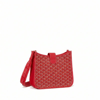 Canvas Flap Crossbody Bag - Red