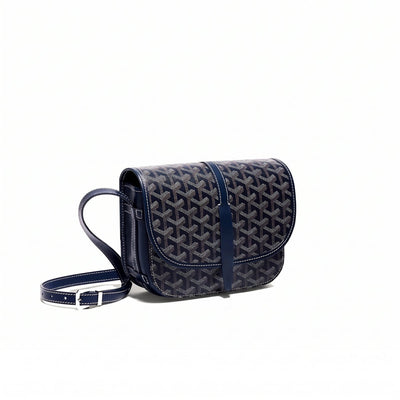 Canvas Crossbody Messenger - Small - Navy Blue