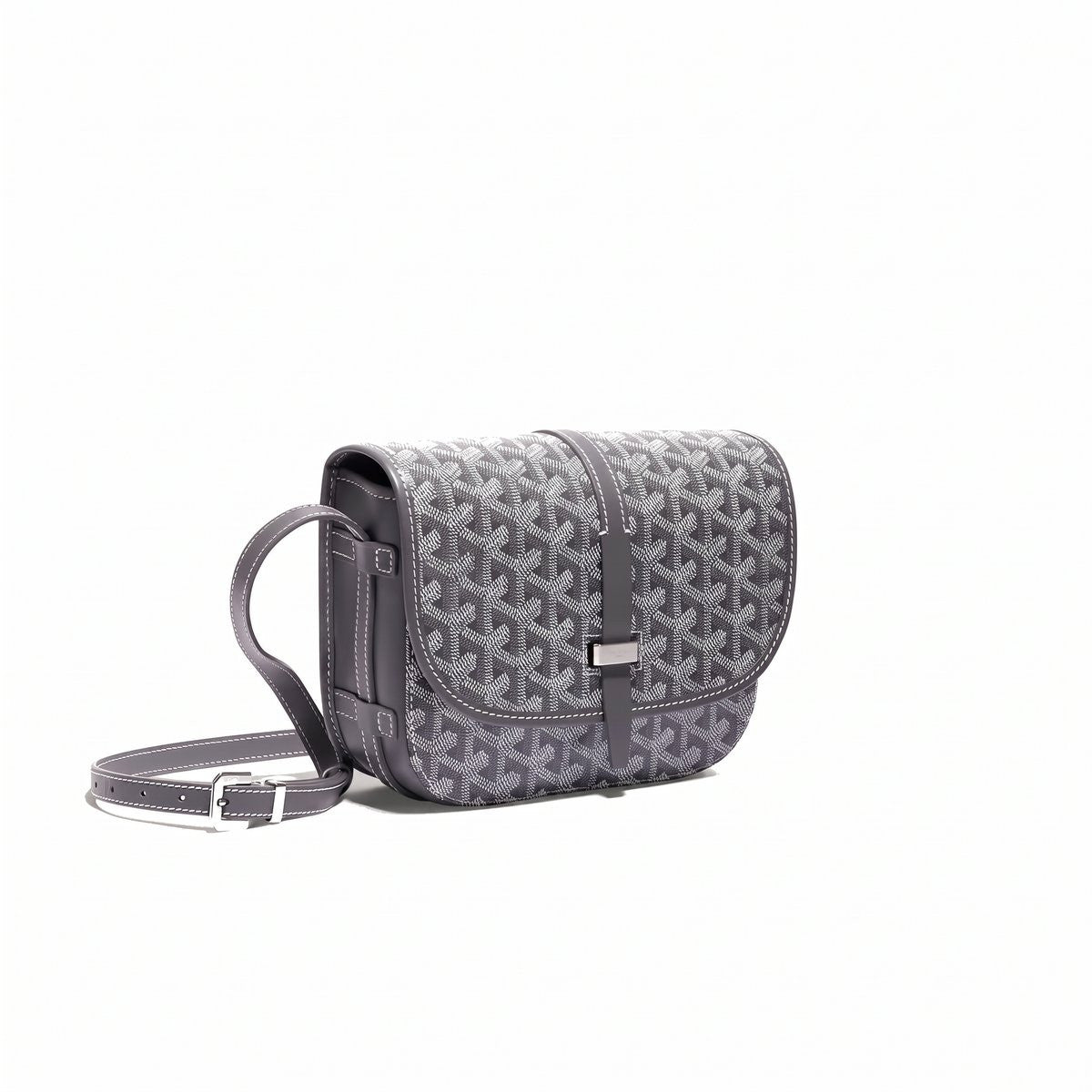 Canvas Crossbody Messenger - Small - Grey
