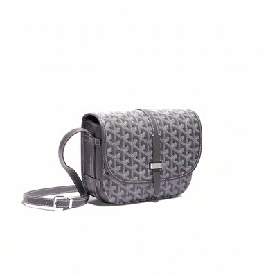 Canvas Crossbody Messenger - Small - Grey