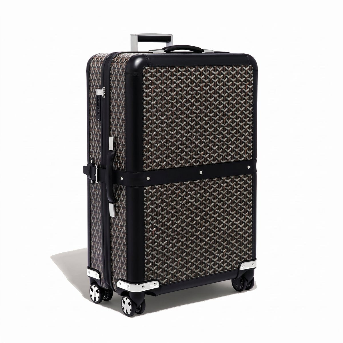 Canvas Rolling Suitcase - Large - Black