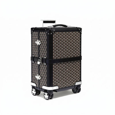 Canvas Rolling Trolley Suitcase - Cabin - Black