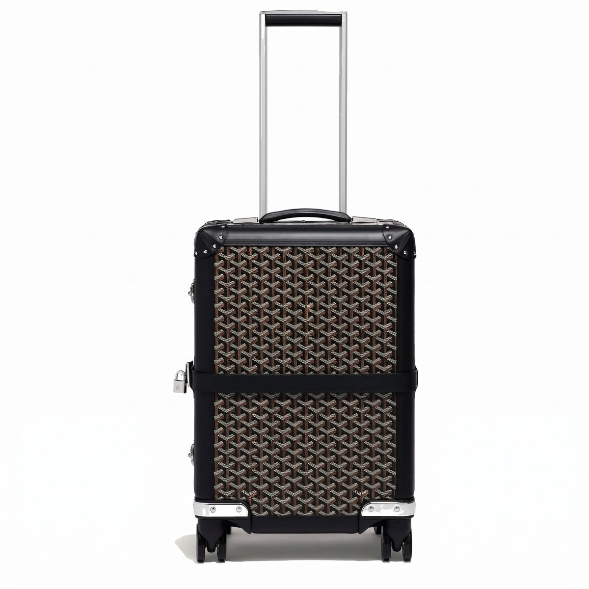 Canvas Rolling Trolley Suitcase - Cabin - Black - 2