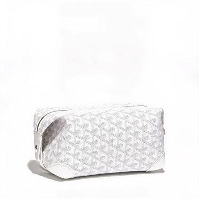 Canvas Bowling Toiletry Bag - White