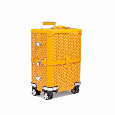 Canvas Rolling Trolley Suitcase - Cabin - Yellow